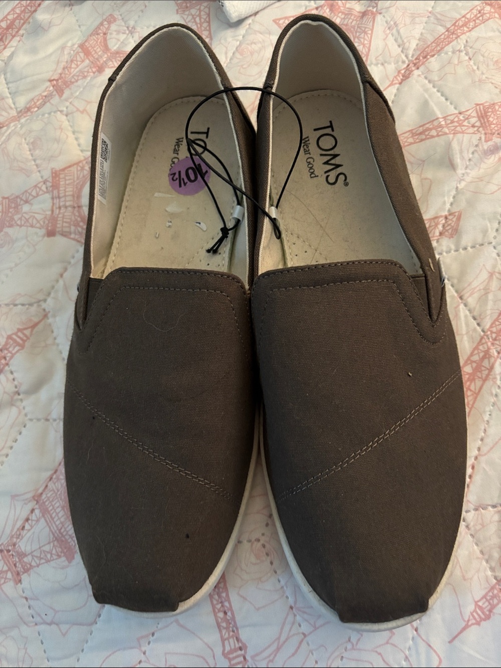 TOMS Men’s Olive green Canvas Slip-On Loafers
